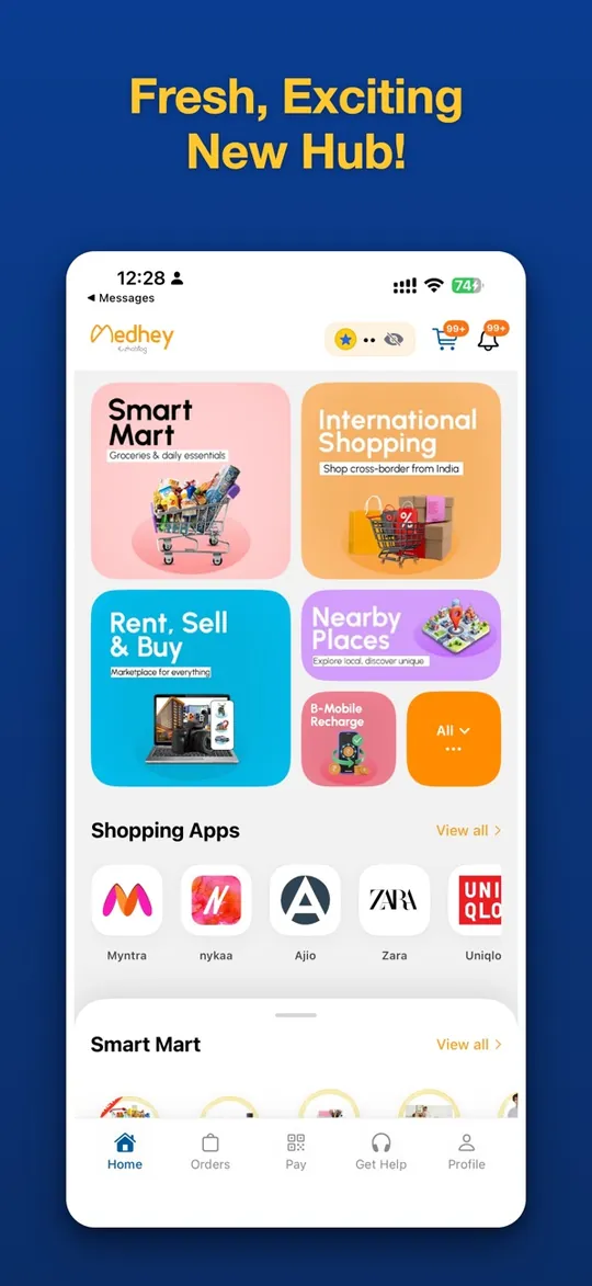 Medhey app screen 1